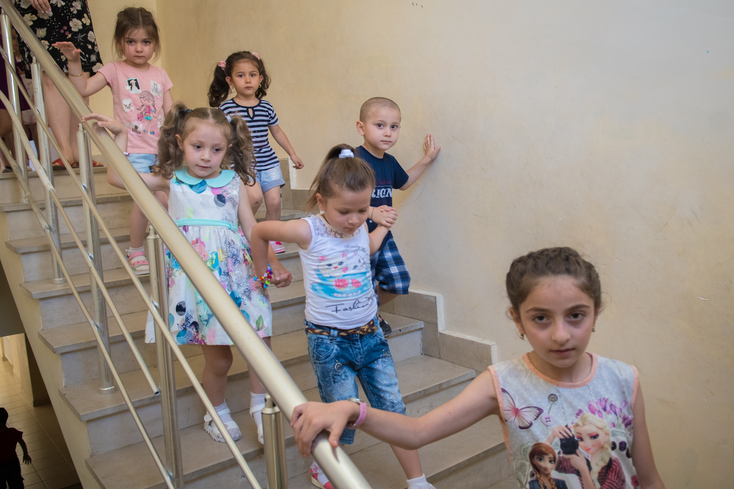 Early education Centre. Baku. May 2018. The Early Learning Centre in Hovsan has become a social hub for many parents. Bringing children to pre-school gives parents a chance to socialize and network with others. Creating a supportive community culture has benefits beyond personal friendships.