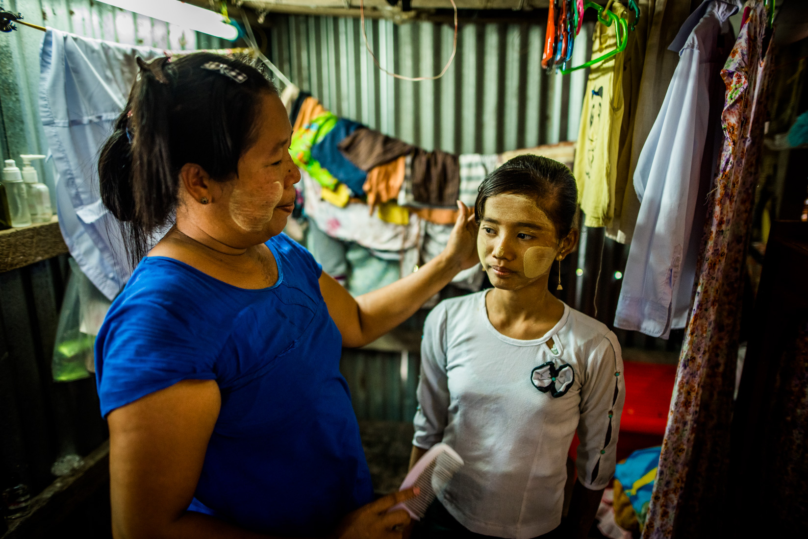 Home visit to foster care family, Dala Township, Yangon