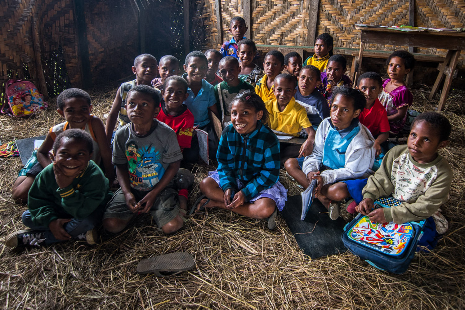 Orphanage in Kumdi Village. February 2017. Children are attending a pre-school class run by the orphanage.